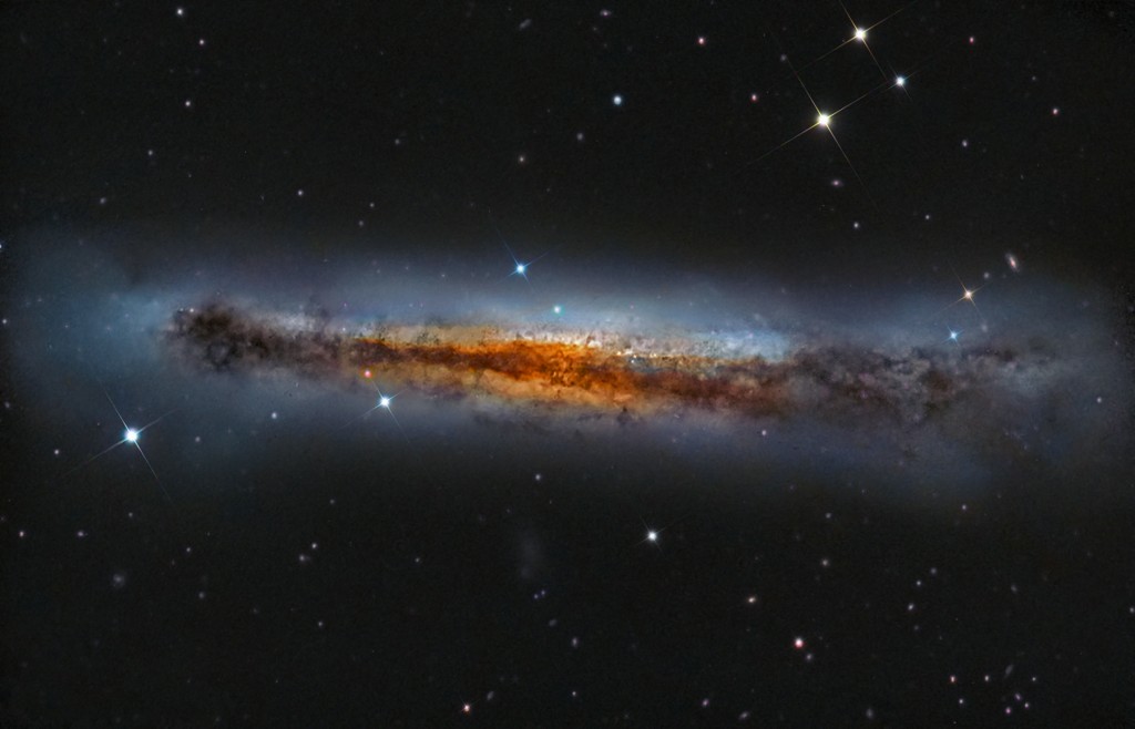 Edge-on NGC 3628