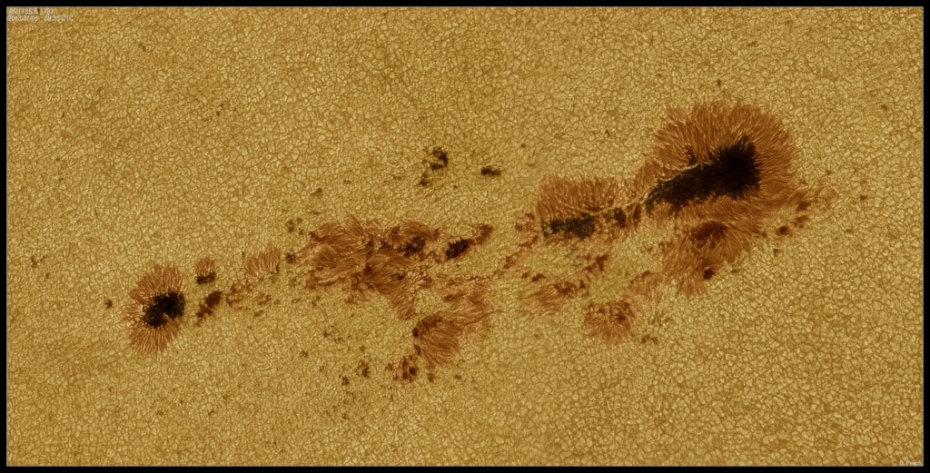 Large Sunspots Now Crossing the Sun