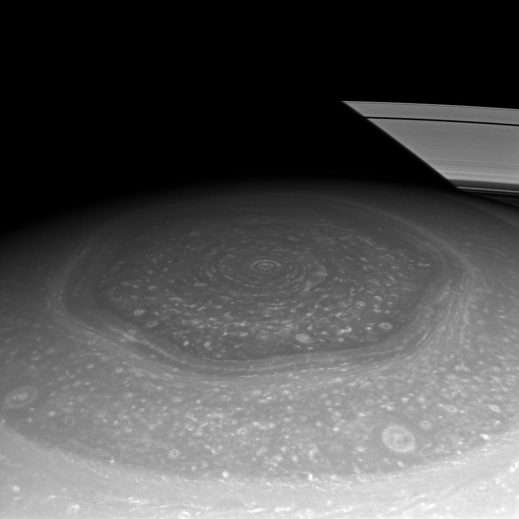 Saturn’s Hexagon and Rings